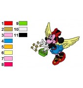 Angel Minnie Mouse Embroidery Design